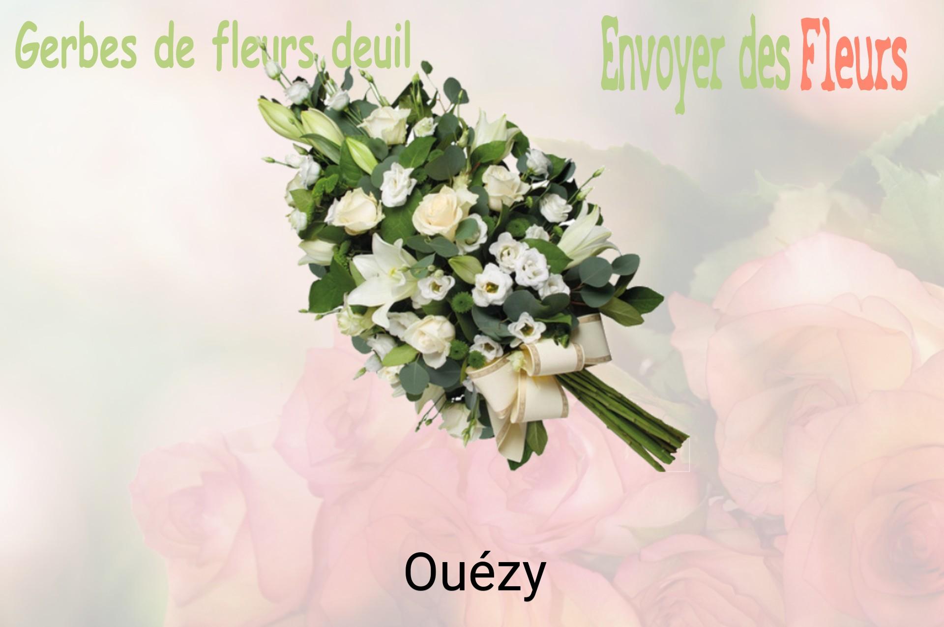 Gerbe de fleurs de deuil livrée à Ouézy